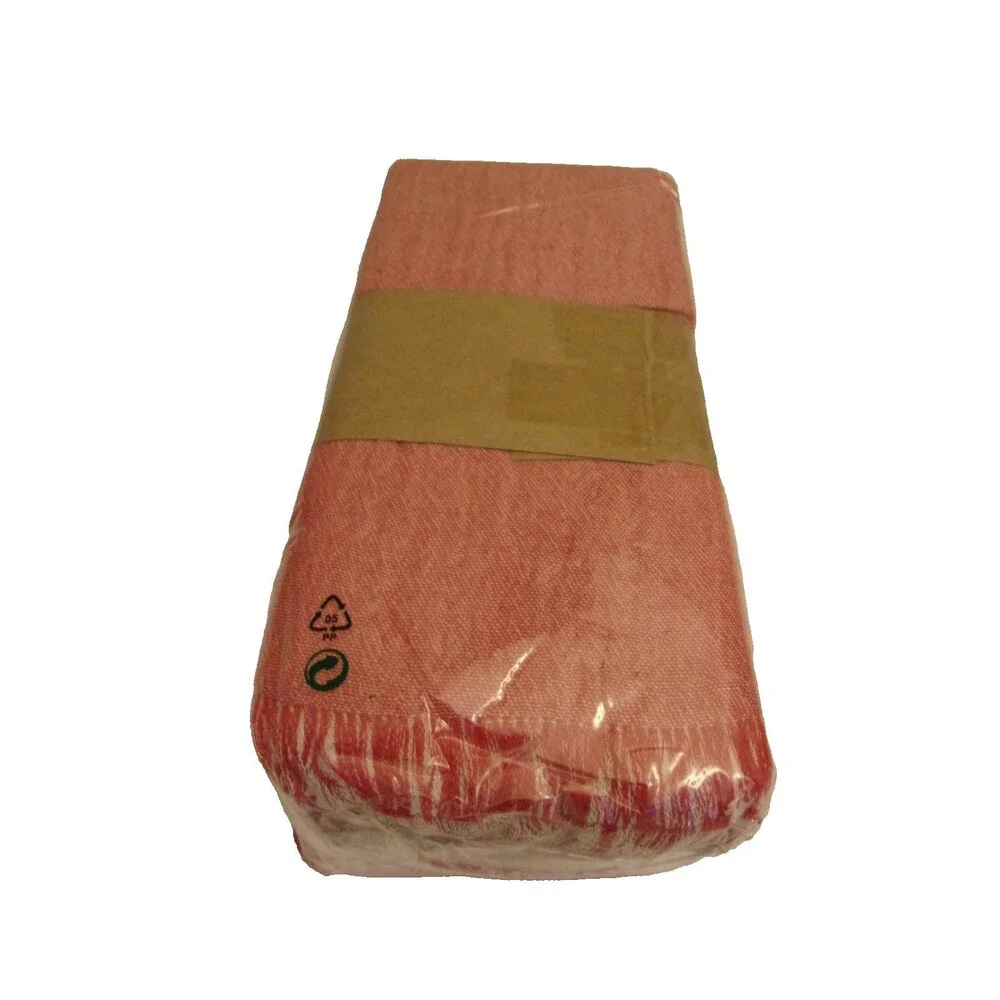 Native Fab Cotton Napkins Set of 6 Red Heathered Washable Pre-Washed New
